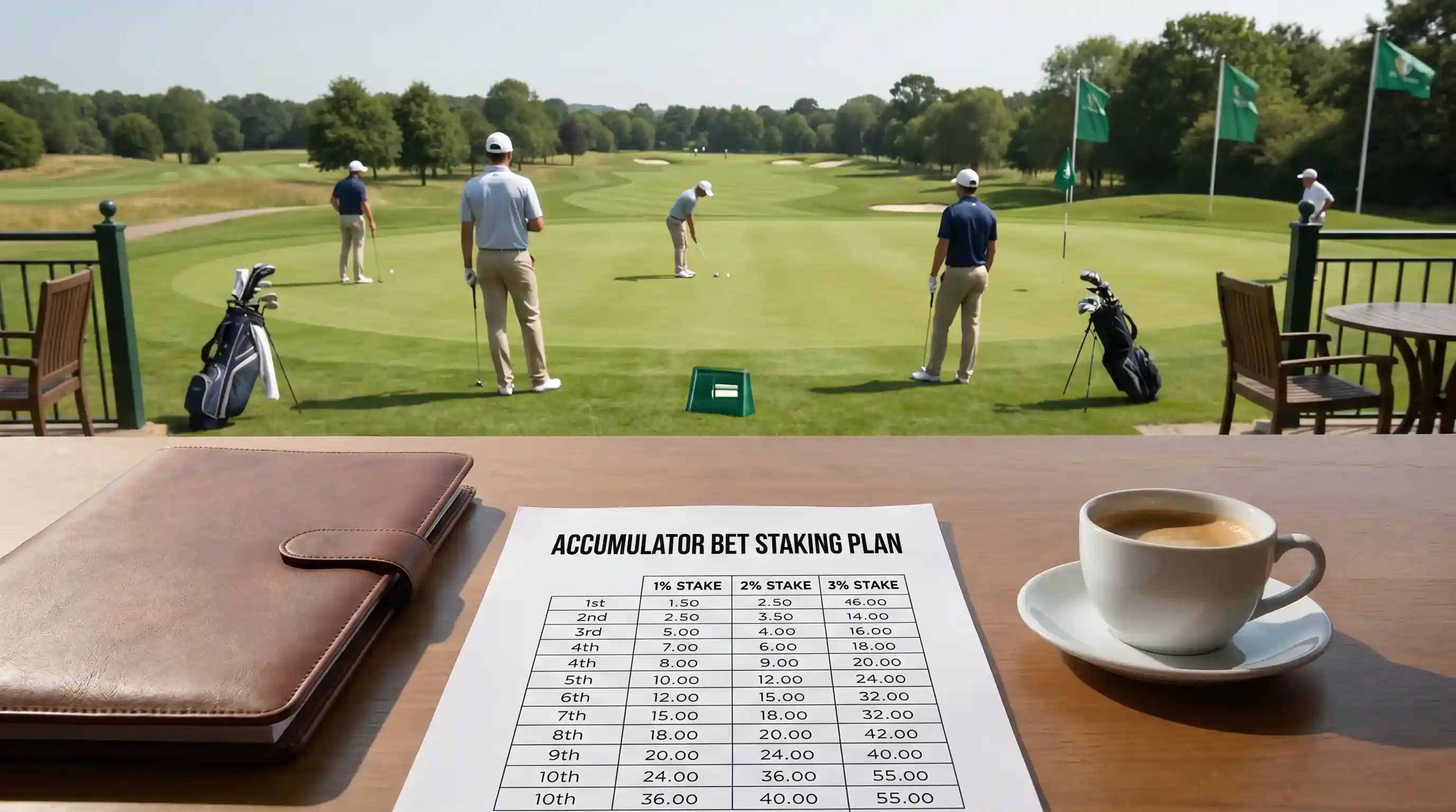Simple staking plan showing small percentage stakes for accumulator bets