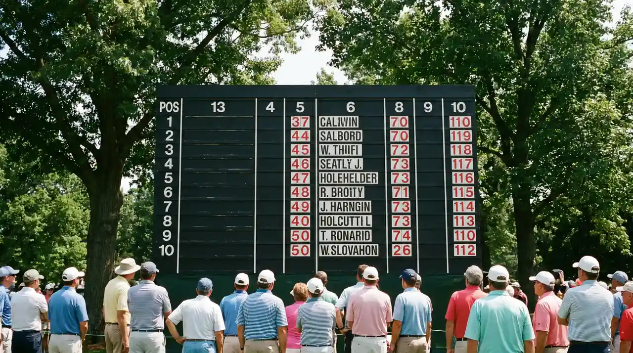Golf leaderboard showing top-eight finishing positions relevant to each-way place terms