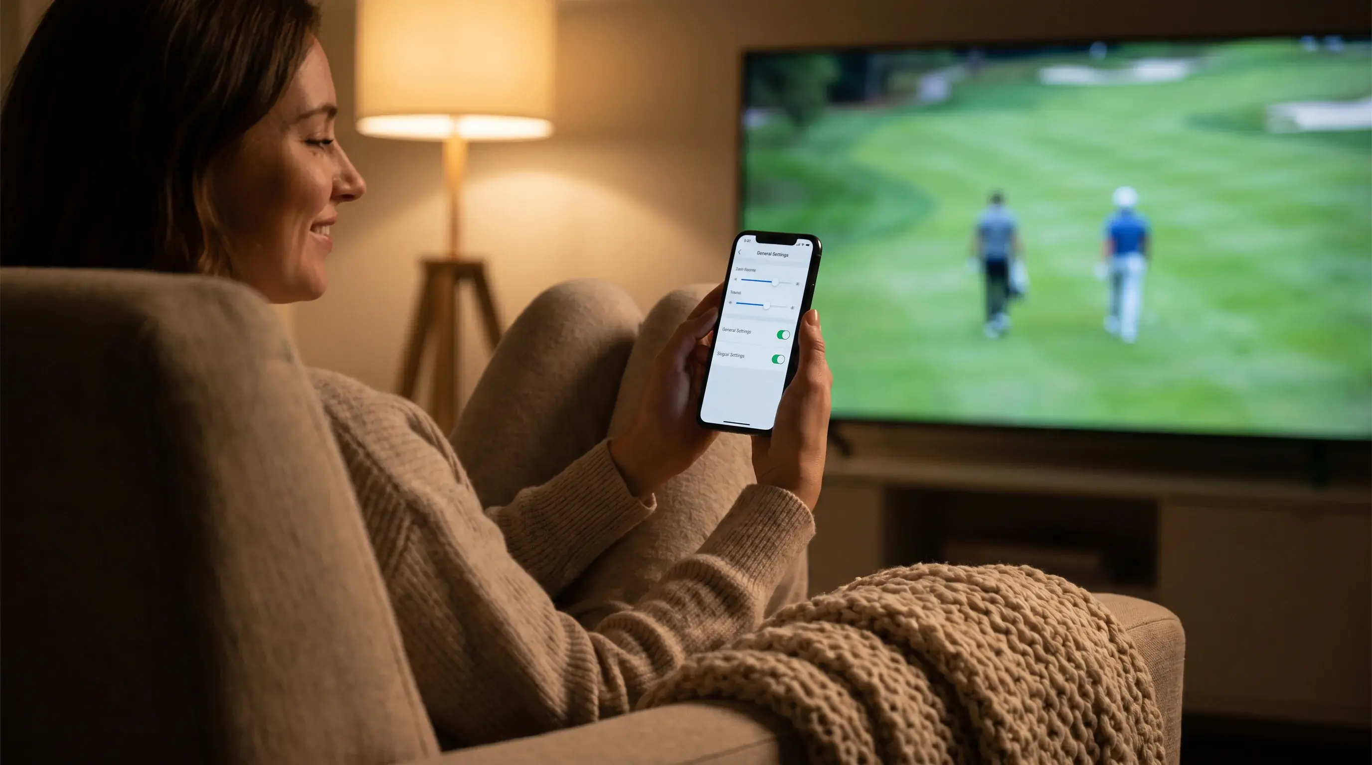 Person setting deposit limits on a betting app before a golf tournament week