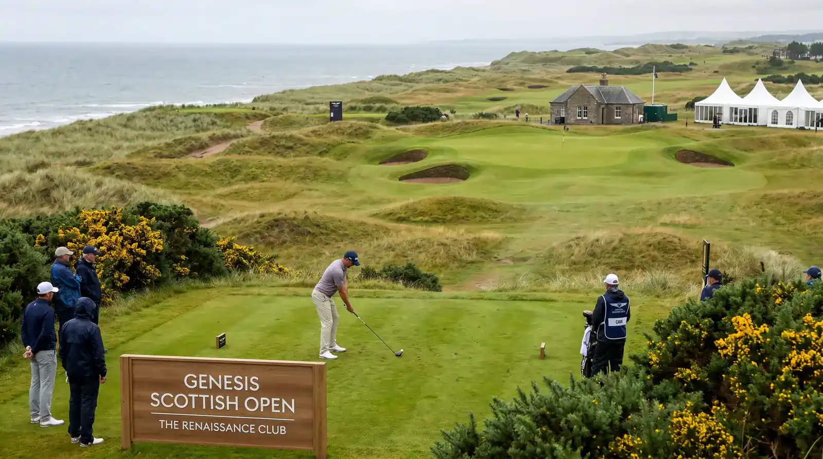 Genesis Scottish Open links setup with sea views and traditional links features